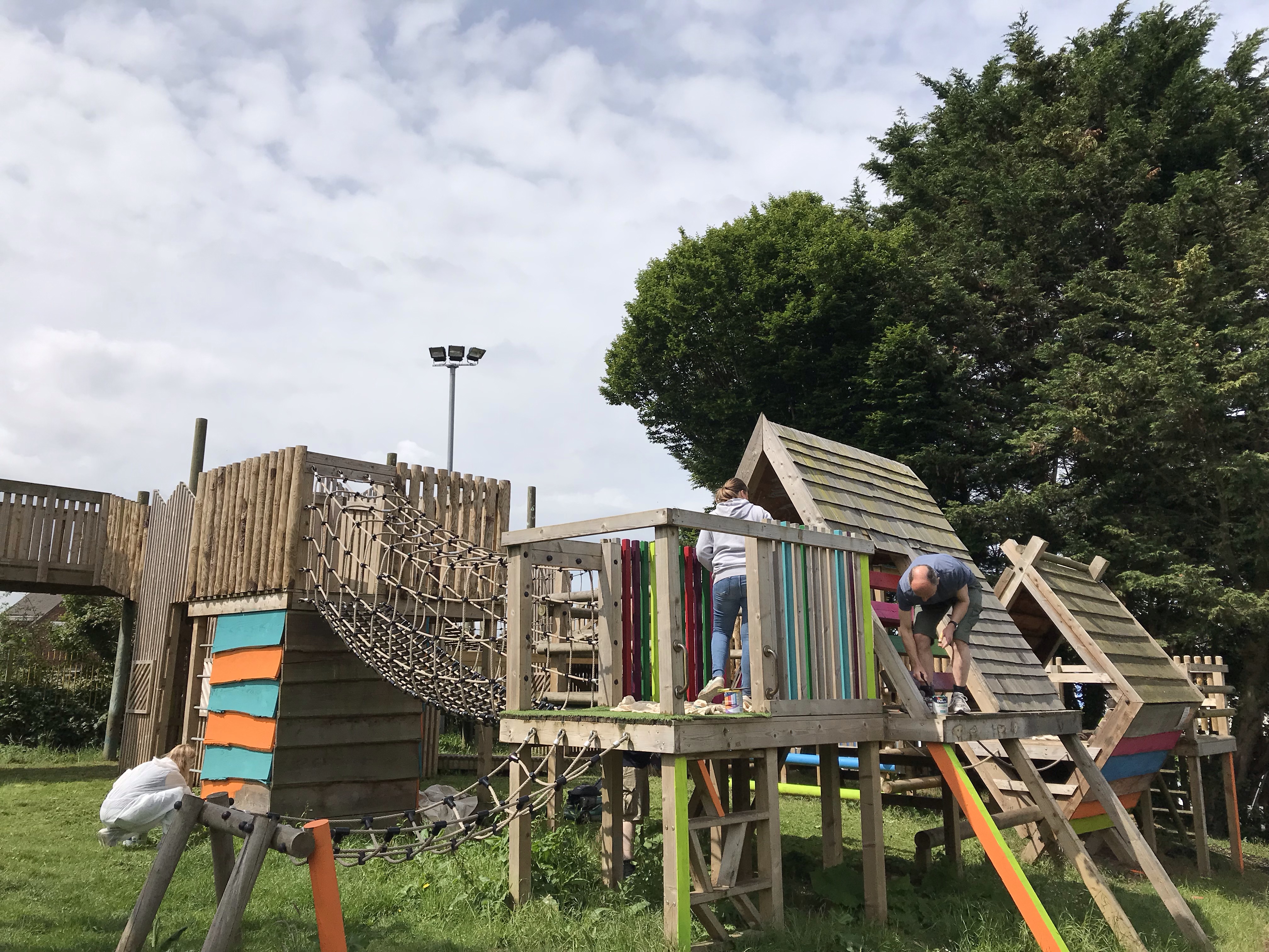Painting play structure The Vench Bristol
